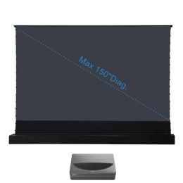 130 inch150 inch ALR Rejecting Motorized Electric Tab Tension Floor Rising Anti-light Projector Screen for AWOL LTV 3500 PRO Projector