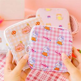 Storage Bags Sanitary Napkin Bag Tampon Organisation Cartoon Coin Purse Makeup Data Cables Lipstick Earphone Portable