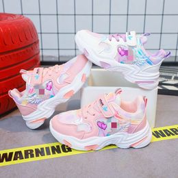 2023 Spring and Autumn New Children's Girl's Cartoon Princess Fashion Dad Sports Casual Running Shoes