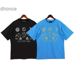 2024 Trend Designer Summer Fashion Trends International Early Spring New Mens Clothing Series Personalized Cartoon Digital Sun Moon Print Couple Top T-shirt
