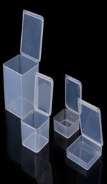 Small Square Clear Plastic Jewellery Storage Boxes Beads Crafts Case Containers5432186