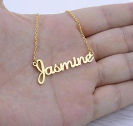 Custom Name Necklace vintage Actual Handwriting Signature Pendant Necklace Women Men Choker Jewellery Friendship Gift For Her9863699