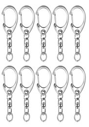 100Pcs Key Ring Key Chain DSnap Hook Split Keychain Parts Ring Hardware with 8mm Open Jump and Connector8455848