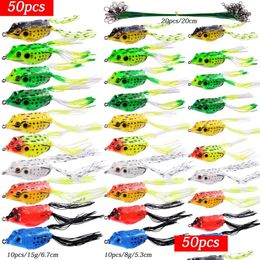 Baits & Lures Aorace 5G-15G Frog Soft Fishing Double Hooks Top Water Ray Artificial Minnow Crank Bait Sile Wobbler Drop Delivery Sport Dhr0I