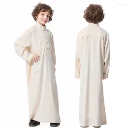 Clothing Sets Teens Outfit Children Summer National Robe Boys Arab Folk Thawb Kids Long Sleeve Muslim Clothes 4-12 Years Ramadan Thobe