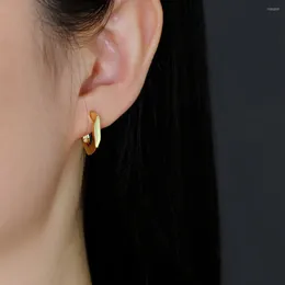 Hoop Earrings 925 Sterling Silver Earring Fashion Irregular Chain Link Wavy Surface Ear Ring Wild Personality Trend Women Girl Jew