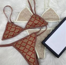 Summer Sexy Swimwear for Women Bras Lingeries Fashion Letter Embroidery Lady Bikini Sets Trendy Soft Touch Girls Bra Underwear5191568