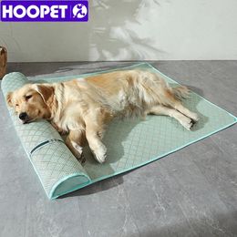 HOOPET Summer Dog Bed with Pillow Cooling Sofa for Small Medilum Large Dogs Breathable Big Dog Rattan Mat Cat Sleeping Pad House 240510