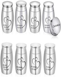 30x40mm Mini Keepsake Pendant Urns for Human Ashes Small Cremation Urn Stainless Steel Memorial Funeral Jar1103791