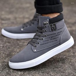 Casual Shoes Men's High Top Sneakers Vulcanized Spring/Autumn Men Quality Frosted Faux Suede Platform