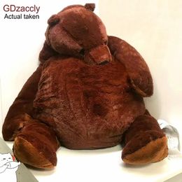 1M Big Simulation Brown Bear Plush Toy Stuffed Animal Giant Mr.Boss Teddy Bear Plush Doll Pillow Soft Cushion Kids Birthday Gift 240509