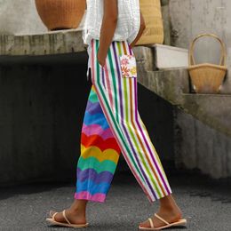 Women's Pants Spring Summer Colorful Plaid Streetwear Women Y2K Clothes Oversize Stylish Pocket Trousers Joggers Chic Pantalones