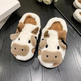 Casual Shoes Cosy Milk Cow Slippers For Men - Funny Animal House Indoor Walking In Autumn And Winter