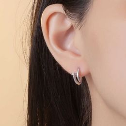 Advanced Design Girl Earrings silver micro inlaid nail earrings for womens fashion luxury Personalised and versatile In with cart earrings and C family