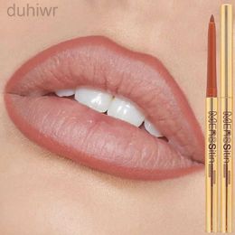 Lip Pencils Matte contour lip liner pen waterproof durable pink contour nude lipstick non sticky cup smooth velvet lipstick makeup d240510