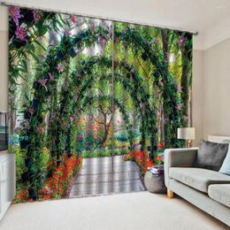 Curtain 3D Landscape High Blackout Print Window For Bedroom Living Room Hook Decor