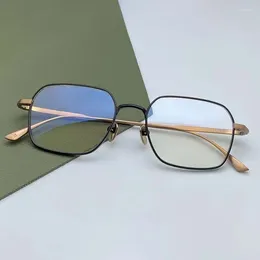 Sunglasses Frames 2024 Eyeglasses Light For Men Hand-made Pure Titanium Myopic Prescription Women