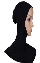 Scarves Hijab Headwear Full Cover Underscarf Ninja Inner Neck Chest Plain Hat Cap Scarf Bonnet7529609