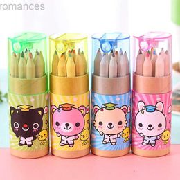 Pencils Manga 12 Color Pencil Crayon Set for Childrens Cute Animation Oil Color Pencil Painting Art Supplies d240510