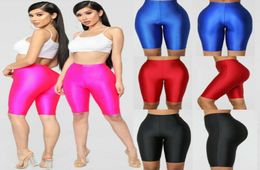 Summer Women Sports High Waist Elastic CyCling Shorts Gym Biker Active Short Pants Seamless Solid Fitness Shorts9012362