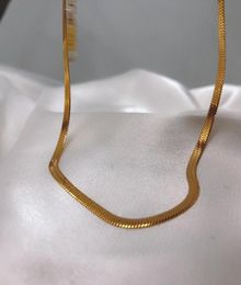 Chains Stainless Steel 3mm Herringbone Chain Choker Necklaces For Women PVD Plating Necklace Jewelry Fashion2407143