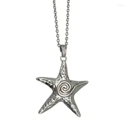 Pendant Necklaces Science And Technology Big Five-pointed Y2k Sweet Cool Niche Necklace Ins Wind Retro Old