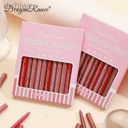 Lip Pencils 12 pieces/set of waterproof lip liner pencil nude matte lip liner Moisturising long-lasting lipstick professional makeup lip Colour d240510