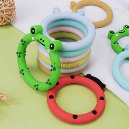 Teethers Toys 1 silicone tooth food grade Rodent cartoon animal DIY tooth necklace shower gift baby chewable toy baby teeth d240509