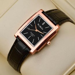 Wristwatches WoMaGe Leather Band Montre Femme 2021 Fashion Casual Rectangle Quartz Women's Clock Ladies Watch Gift 272u