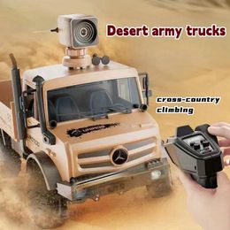 CAR with HD Camera Full scale High Speed Clipping Off Road Remote Control Vehicle Racing Toys Kid Gift Military Camera Vehicle 240509