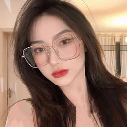 Sunglasses Spectacle Glasses Men Women Geometric Shape Frame Korean Style Eye Protection Anti Blue Light Computer