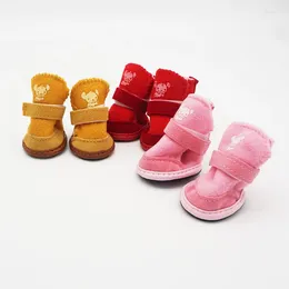 Dog Apparel Pet Accessories Large Size Lamb Wool Warm Shoes Teddy Autumn Winter Cute Snow Boots Cotton Supplies