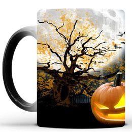 Mugs Brand 301-400ml Creative Colour Changing Mug Coffee Milk Tea Cup Halloween Novelty Gift For Friends 349M