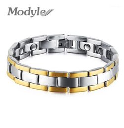 Cuff Whole Modyle Drop Mens Bio Energy Magnetic Theraphy Bracelet Stainless Steel Chain Link Adjustable Length17619368