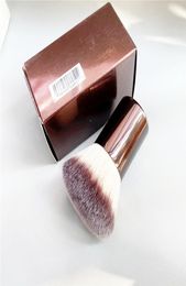 HG No7 Finishing Makeup Powder Brush Soft Portable Blush Bronzer Kabuki Brush Brown Metal Beauty Cosmetics Tool3075187