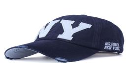 unisex fashion cotton baseball cap snapback hat for men women sun hat bone gorras ny embroidery spring cap whole2277414