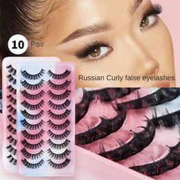 False Eyelashes Soft Mink 3D Curl Winged End Eye Elongated Fake Lashes Thick Handmade Natural Eyelash Messy Cross Lash Wholesale