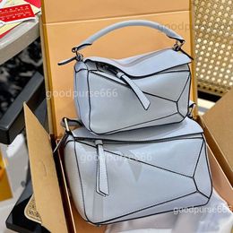 Girl Purse Crossbody Loe Splice Shoulder Puzzle Pattern Handle Bag Lychee Bags Large Capacity Lady Fashion Spain Handbags Designer G8VZ VDA5