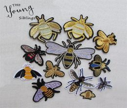 Sewing Clothes Patch High Quality Iron On Embroidery accessory Patches fix Applique Motifs Sew On Garment Stickers Crown Bee Ne2083844231