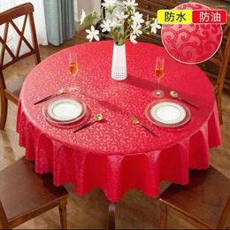 Table Cloth Large Round Tablecloth Waterproof And Oil-Proof European High-End Disposable