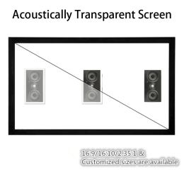 Fixed frame screen F1WAW Homecinema 16:10 WidenScreen4K White Woven Acoustic Transparent Sound Acoustically Fixed Frame Projection Projector Screen