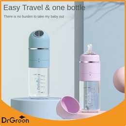 Dr.Green 4S Wide Mouth Bottle born Baby Bottle PPSU 240ml/180ml Sealed isolation Fast milk filling Removable/Washable Bottles 240423