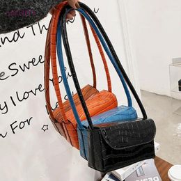 Shoulder Bags Elegant Stone Pattern PU Leather Purse Women Underarm Bag Mini Envelope Flap Clutch Ladies Street Party Wristlet