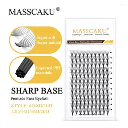 False Eyelashes MASSCAKU Premade Fans Lash Volume Eyelash Extensions Russian Sharp Stem Handmade Individual Makeup