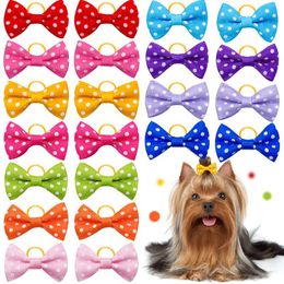 Dog Apparel 100pcs Accessories Cat Grooming Bows Handmade Small Hair With Rubber Bands Pet Supplies