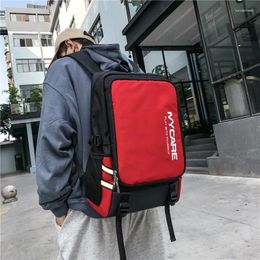 Backpack Fashion Men's Multiple Pockets School For Teenager Trend Cool Couple Bagpack Large Capacity Unisex Bags
