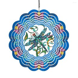 Decorative Figurines Metal Wind Spinner Rust-resistant Chime Hanging Ornament 3d Decoration For Indoor Outdoor Window