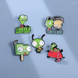 Brooches 5 Pcs Creative Anime Cartoon Alien Brooch English Alphabet Pins Badge Jewellery Gift Clothes Backpack Accessories