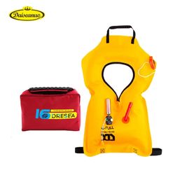Daisenuo life jacket manually inflatable car Buoys waist bag 75N life bag water sports surfing boat fishing auxiliary equipment 240429