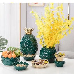 Vases Creative Vase Decoration Living Room Storage Box Home Dried Flower Arrangement Accessories Fruit Tray